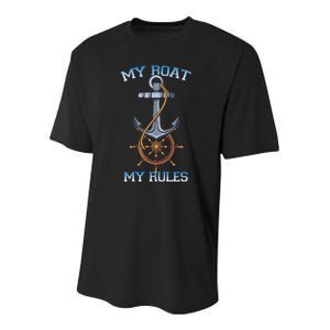 My Boat My Rules Youth Performance Sprint T-Shirt