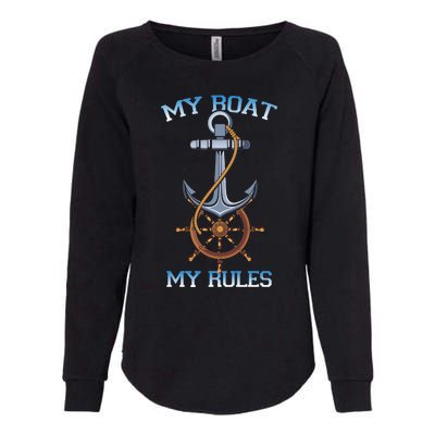 My Boat My Rules Womens California Wash Sweatshirt