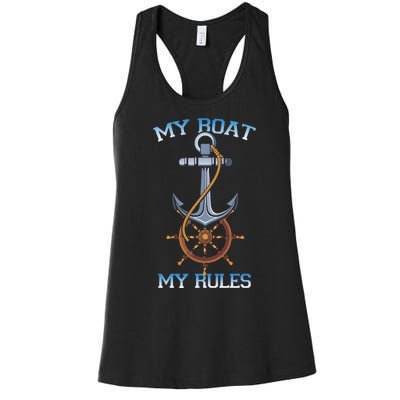 My Boat My Rules Women's Racerback Tank