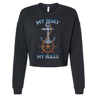 My Boat My Rules Cropped Pullover Crew