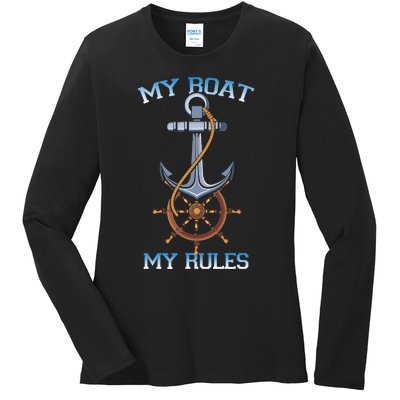 My Boat My Rules Ladies Long Sleeve Shirt