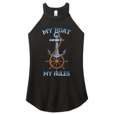 My Boat My Rules Women's Perfect Tri Rocker Tank