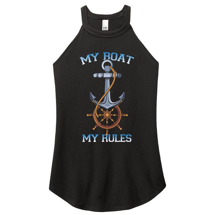 My Boat My Rules Women's Perfect Tri Rocker Tank