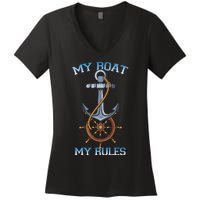 My Boat My Rules Women's V-Neck T-Shirt