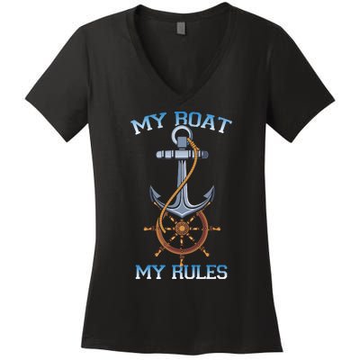 My Boat My Rules Women's V-Neck T-Shirt