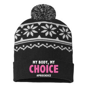 My Body My Choice Pro Choice USA-Made Snowflake Beanie