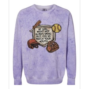 My Boy Might Not Always Swing But I Do So Watch Colorblast Crewneck Sweatshirt