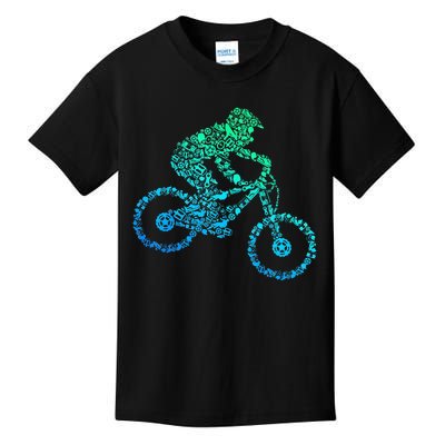 Mountain Bike MTB Downhill Biking Cycling Biker Kids T-Shirt