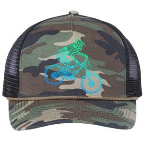 Mountain Bike MTB Downhill Biking Cycling Biker Retro Rope Trucker Hat Cap