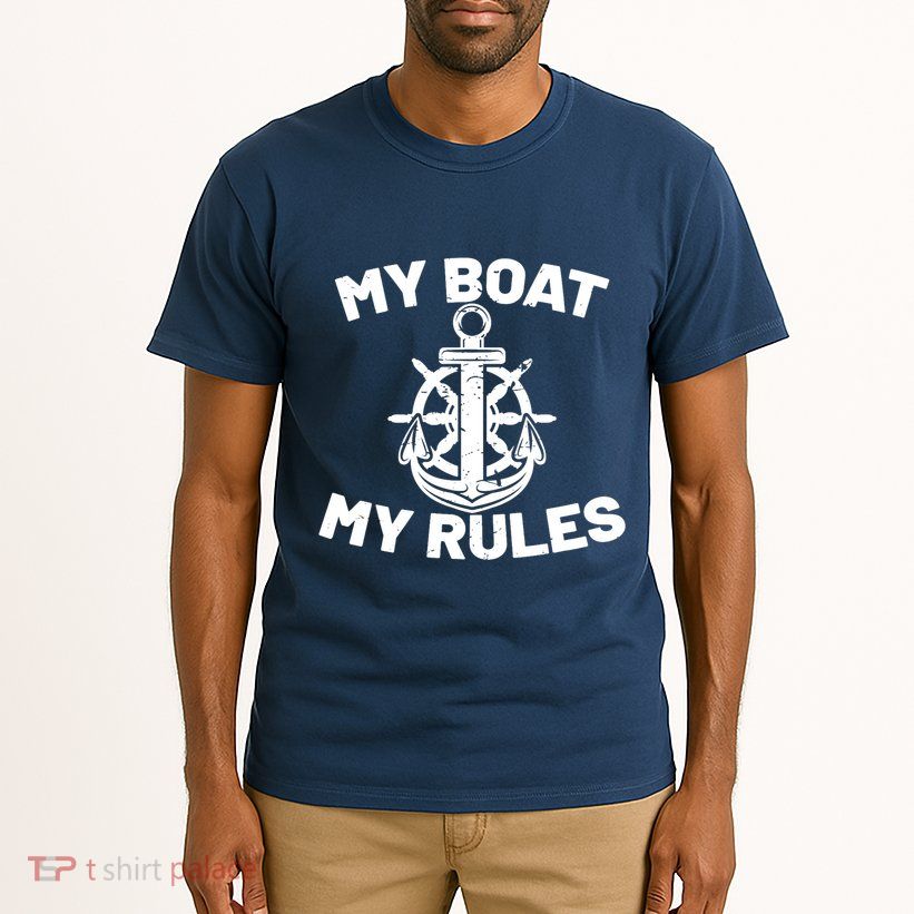 My Boat My Rules - Funny Captain Cruise Gift Tall T-Shirt