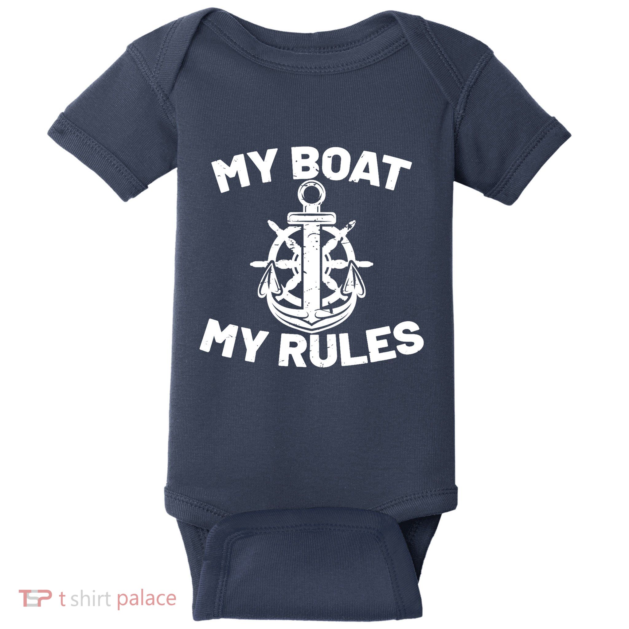 My Boat My Rules - Funny Captain Cruise Gift Baby Bodysuit
