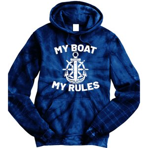 My Boat My Rules - Funny Captain Cruise Gift Tie Dye Hoodie