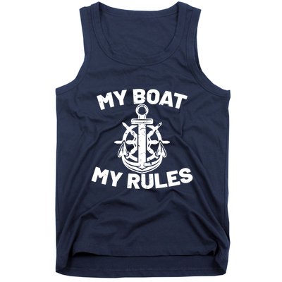My Boat My Rules - Funny Captain Cruise Gift Tank Top