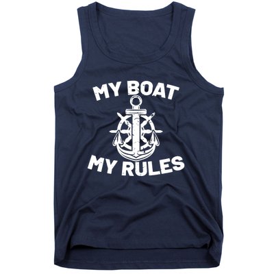 My Boat My Rules - Funny Captain Cruise Gift Tank Top