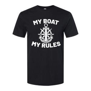 My Boat My Rules - Funny Captain Cruise Gift Softstyle CVC T-Shirt