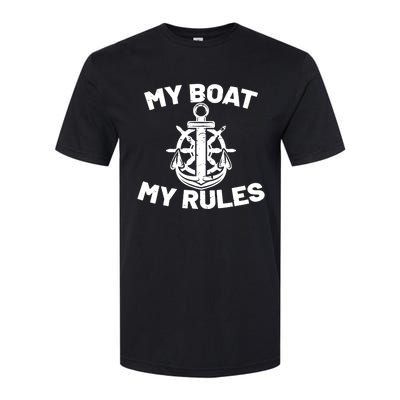 My Boat My Rules - Funny Captain Cruise Gift Softstyle CVC T-Shirt