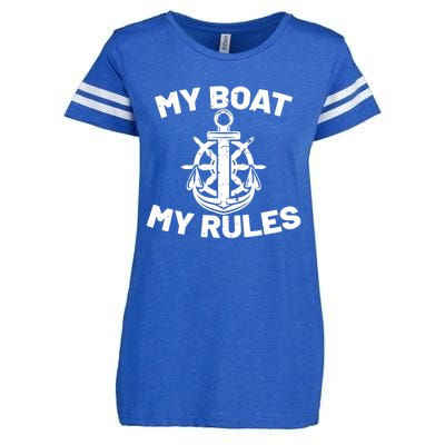 My Boat My Rules - Funny Captain Cruise Gift Enza Ladies Jersey Football T-Shirt