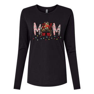 Messy Bun Mom Santa Christmas Family Mama Xmas Mother Great Gift Womens Cotton Relaxed Long Sleeve T-Shirt