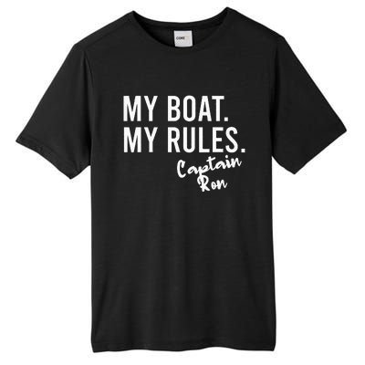 My Boat My Rules Captain Ron Personalized Boating Name Tall Fusion ChromaSoft Performance T-Shirt