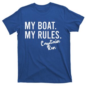 My Boat My Rules Captain Ron Personalized Boating Name T-Shirt