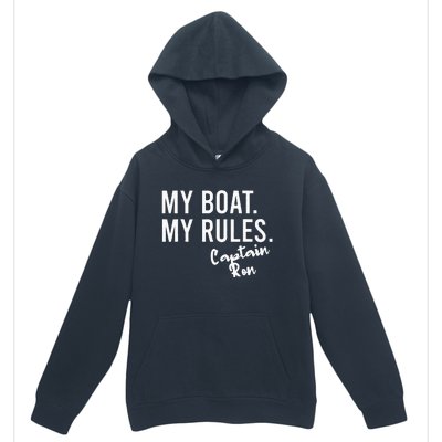 My Boat My Rules Captain Ron Personalized Boating Name Urban Pullover Hoodie