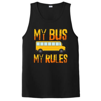 My Bus My Rules School Bus Driver Funny PosiCharge Competitor Tank