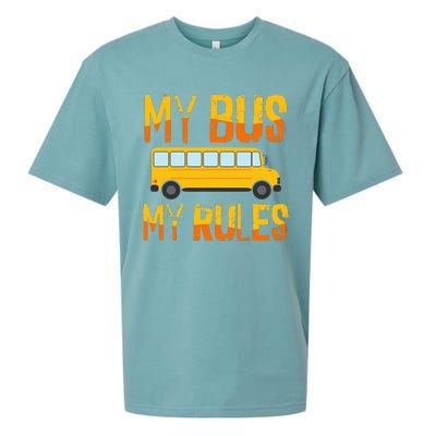 My Bus My Rules School Bus Driver Funny Sueded Cloud Jersey T-Shirt