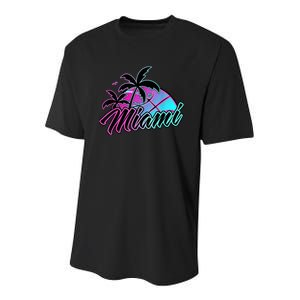 Miami Basketball Merch Gift Youth Performance Sprint T-Shirt