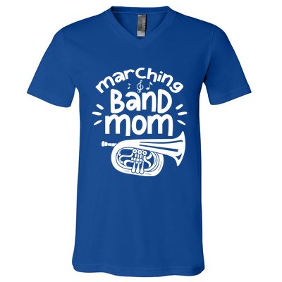 Marching Band Mom Baritone Horn Euphonium Player Gift V-Neck T-Shirt