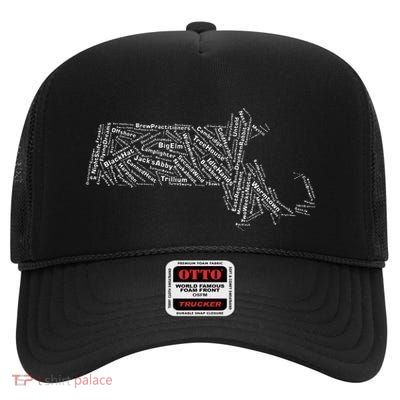 Massachusetts Breweries High Crown Mesh Back Trucker Hat