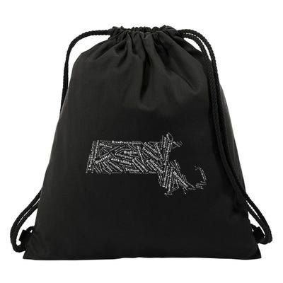 Massachusetts Breweries Drawstring Bag