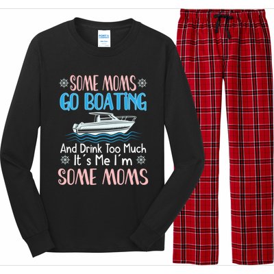 Moms Boating Mom Boat Captain Pontoon Sailor Cruising Meaningful Gift Long Sleeve Pajama Set