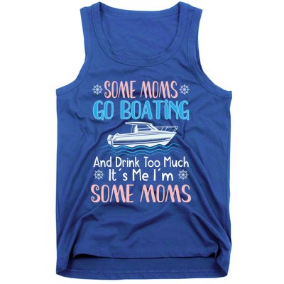 Moms Boating Mom Boat Captain Pontoon Sailor Cruising Meaningful Gift Tank Top