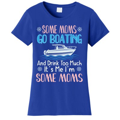 Moms Boating Mom Boat Captain Pontoon Sailor Cruising Meaningful Gift Women's T-Shirt