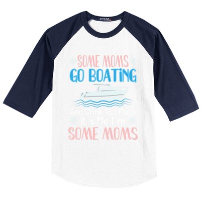 Moms Boating Mom Boat Captain Pontoon Sailor Cruising Meaningful Gift Baseball Sleeve Shirt