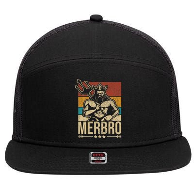 Merbro Brother Mermaid Bro Birthday Costume Tee Party Outfit 7 Panel Mesh Trucker Snapback Hat