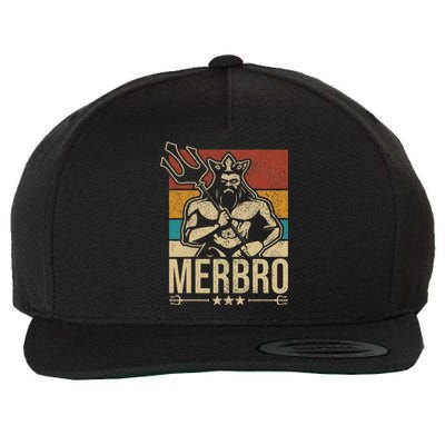 Merbro Brother Mermaid Bro Birthday Costume Tee Party Outfit Wool Snapback Cap