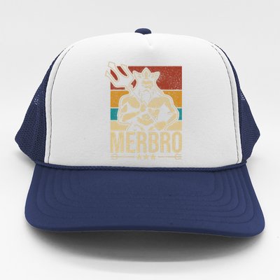 Merbro Brother Mermaid Bro Birthday Costume Tee Party Outfit Trucker Hat