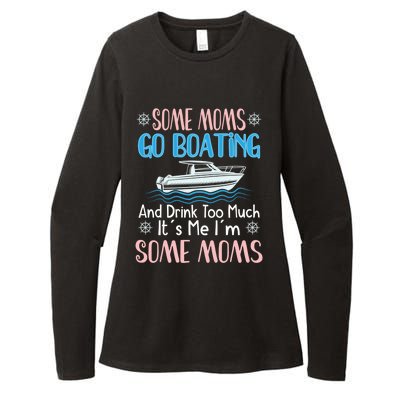 Moms Boating Mom Boat Captain Pontoon Sailor Cruising Meaningful Gift Womens CVC Long Sleeve Shirt