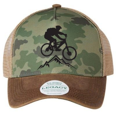Mountain Biking Mountains Terrain MTB Biker Graphic Legacy Tie Dye Trucker Hat