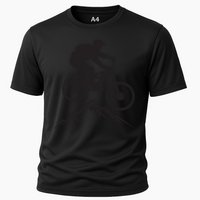 Mountain Biking Mountains Terrain MTB Biker Graphic Cooling Performance Crew T-Shirt