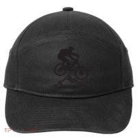 Mountain Biking Mountains Terrain MTB Biker Graphic 7-Panel Snapback Hat