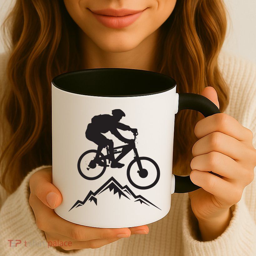 Mountain Biking Mountains Terrain MTB Biker Graphic Mug