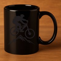 Mountain Biking Mountains Terrain MTB Biker Graphic 11oz C Handle Ceramic Mug