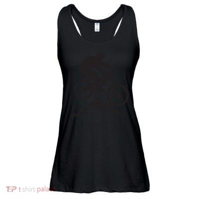 Mountain Biking Mountains Terrain MTB Biker Graphic Ladies Essential Flowy Tank