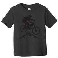 Mountain Biking Mountains Terrain MTB Biker Graphic Toddler T-Shirt