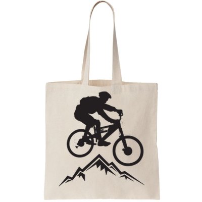 Mountain Biking Mountains Terrain MTB Biker Graphic Tote Bag