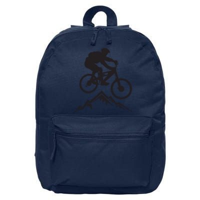 Mountain Biking Mountains Terrain MTB Biker Graphic 16 in Basic Backpack