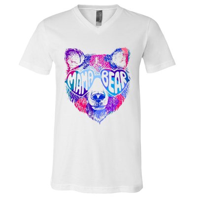 Mama Bear MotherS Day V-Neck T-Shirt