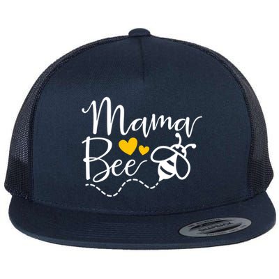 Mama Bee Mommy Bee Mother Bee Love Funny Cute Mothers Day Gift Flat Bill Trucker Hat